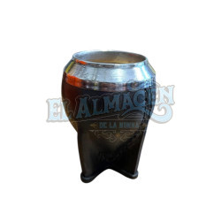 Mate TORPEDO forrado en cuero negro