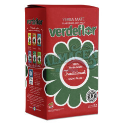 Yerba Mate verdeflor tradicional con palo