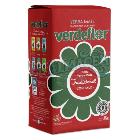 Yerba Mate verdeflor tradicional con palo