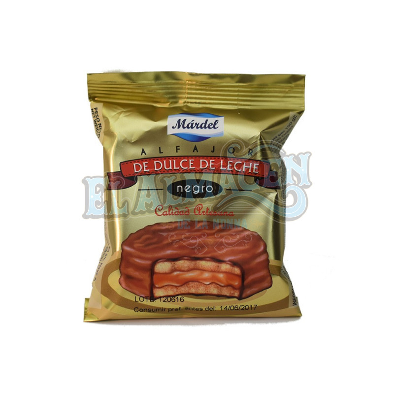 alfajores mardel de chocolate por 6 unidades