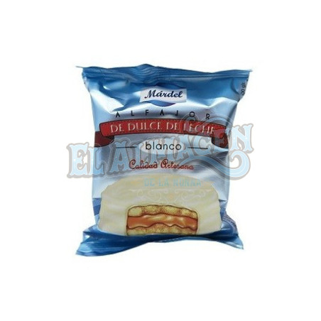 Alfajores mardel blancos 12 unidades