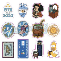 Plancha de sticker Argentinas