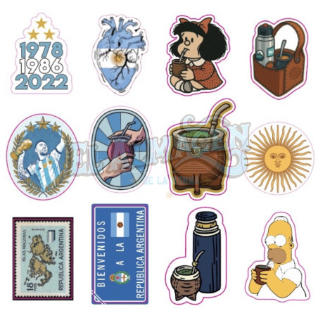 Plancha de sticker Argentinas