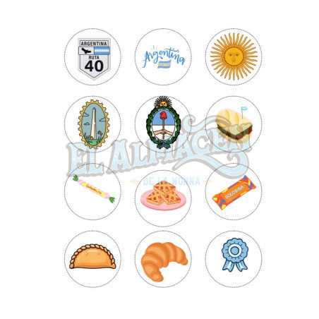 Plantilla de stickers Argentina