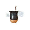 Mate de cerámica y madera