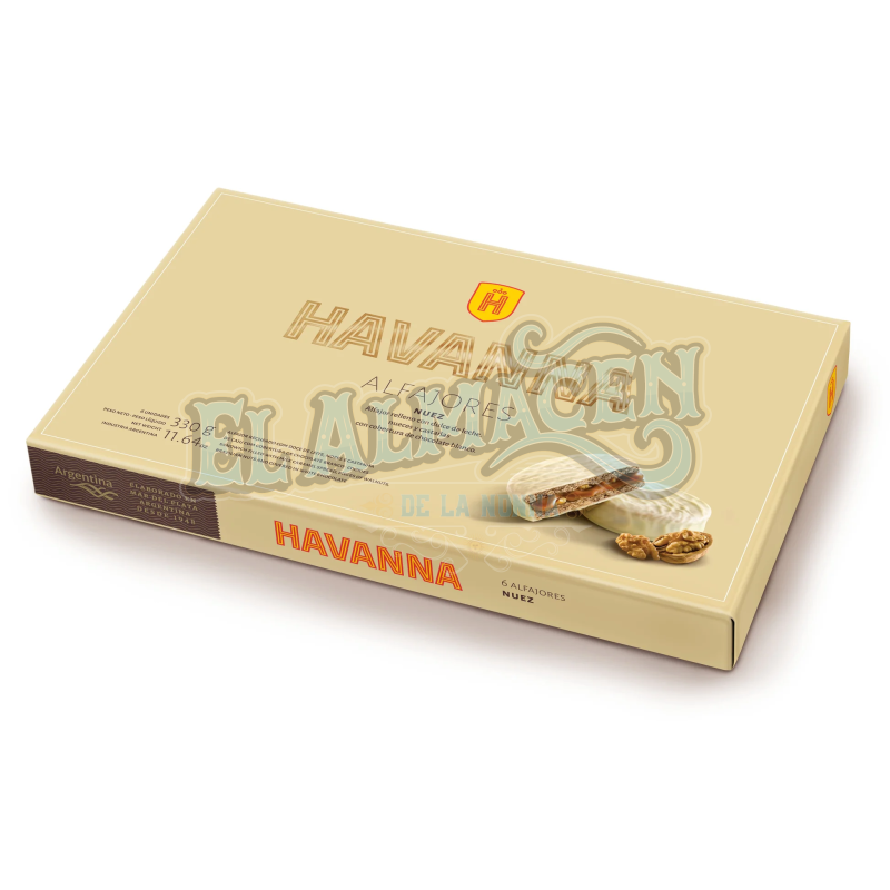 Alfajores Havanna chocolate blanco 6 unidades