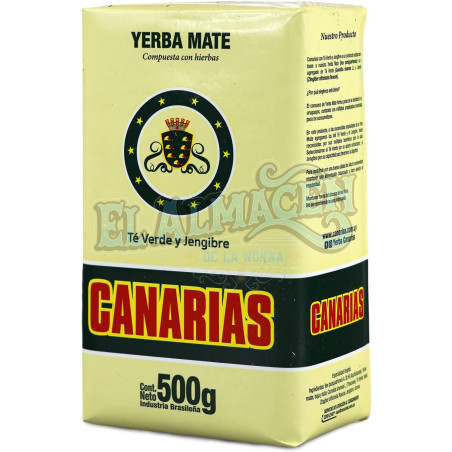 Yerba Canarias Te Verde y Jengibre 500g