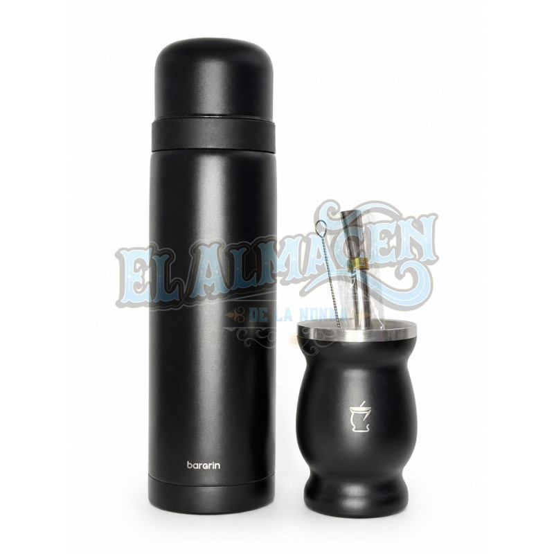 Kit Termo 1L + Mate Clasico + Bombilla + Cepillo limpiador
