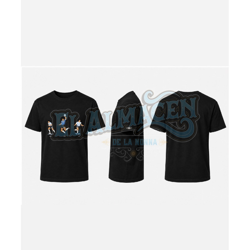 Remera AndesAlpi Maradona Negra