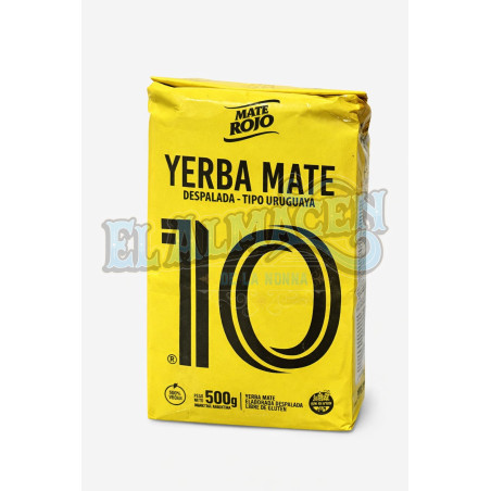 YERBA MATE 10 DESPALADA 500gms Mate Rojo