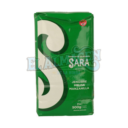 Yerba Sara de jengibre, melisa y mansanilla 500gms