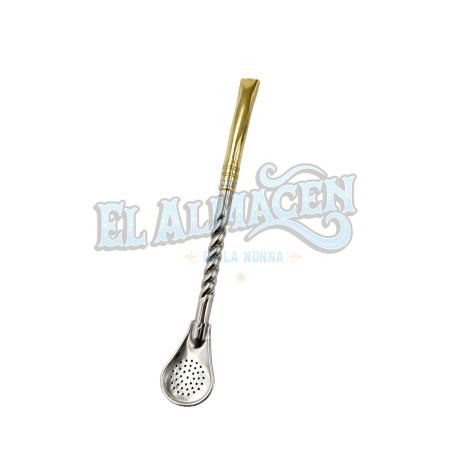 Bombilla Alpaca Cincelada