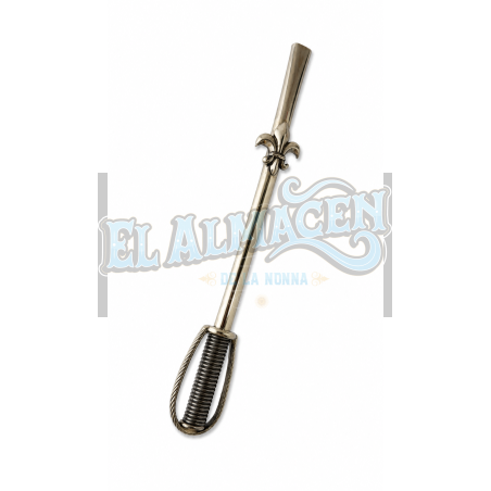 Bombilla desarmable alpaca Flor de Lis