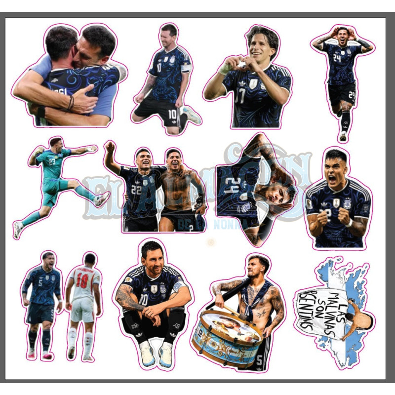 Plantilla de stickers Argentinas vs Inglaterra