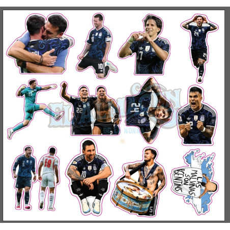 Plantilla de stickers Argentinas vs Inglaterra