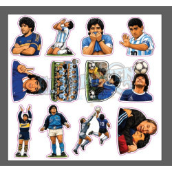 Plantilla de Stikers Leyenda Maradona