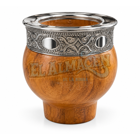 Mate de madera con Virola Cincelada