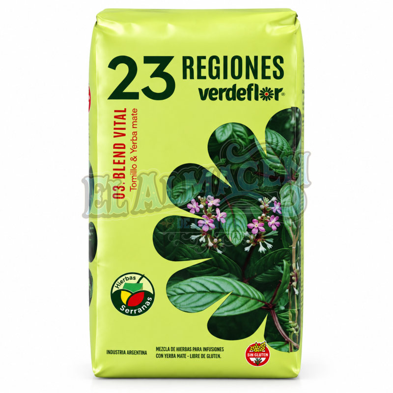 Yerba Mate Verdeflor 23 Regiones 500gms