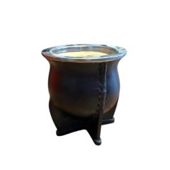 Mate CALABAZA CAMIONERO forrado en cuero Negro