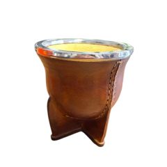 Mate CALABAZA CAMIONERO forrado en cuero Marrón