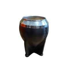 Mate TORPEDO forrado en cuero negro